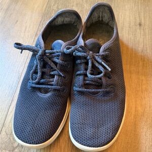 allbirds Men's Dark Blue Knit Lace-Up Sneakers
